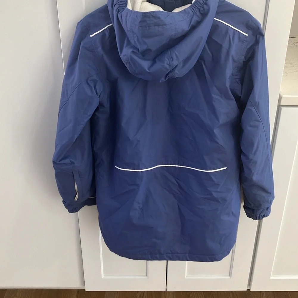 Columbia Girl’s Omni-Heat Blue White Waterproof Breathable Winter Coat Jacket